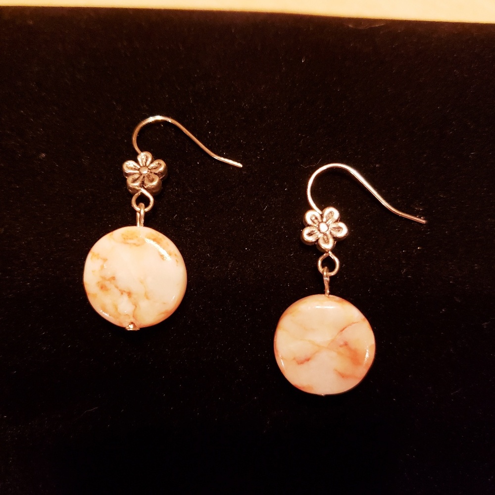 Marbled Soapstone Drop Earrings
